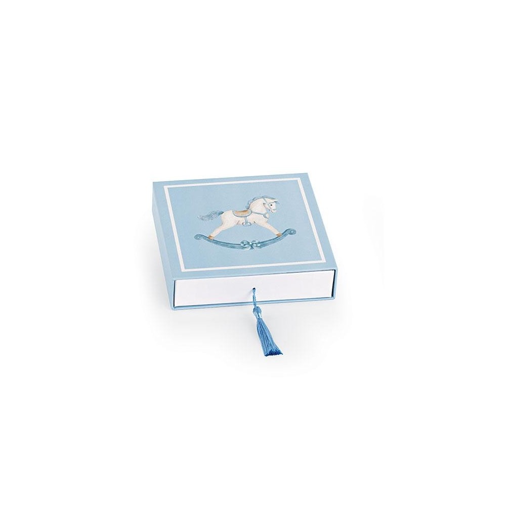 SCATOLA CAVALLINO 12X12X4CM AZ